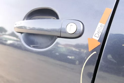 VW Golf 5 V 1K Tür vorne links Fahrertür 4/5-Türer blau grau LC5F TÜRBLATT (160127)