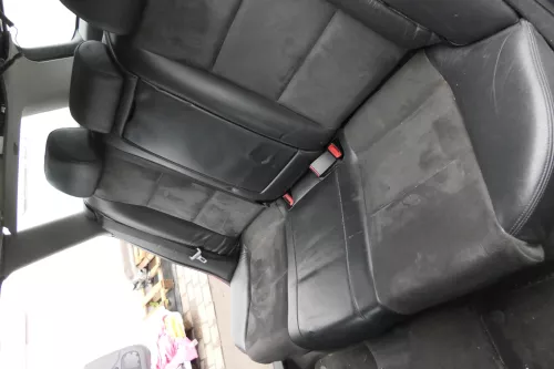 Audi A4 B6 B7 8E Avant Sitz Rückbank Rücksitzbank hinten Leder schwarz Alcantara (160417)