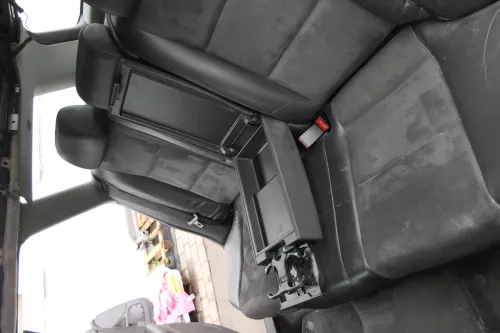 Audi A4 B6 B7 8E Avant Sitz Rückbank Rücksitzbank hinten Leder schwarz Alcantara (160417)
