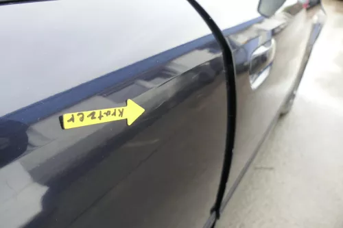 Audi A4 B6 8E nur Türblatt Tür hinten rechts blau LZ5L Kombi+Limo (160438)