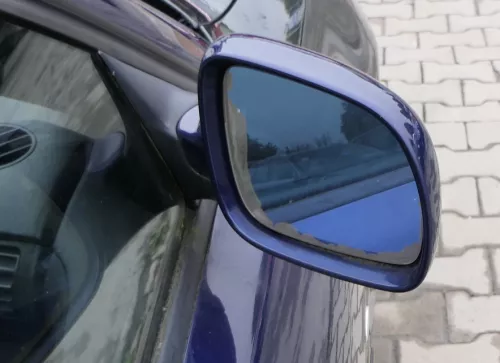Audi A4 B5 8D Spiegel Außenspiegel rechts elektrisch blau LZ5K  (160457)
