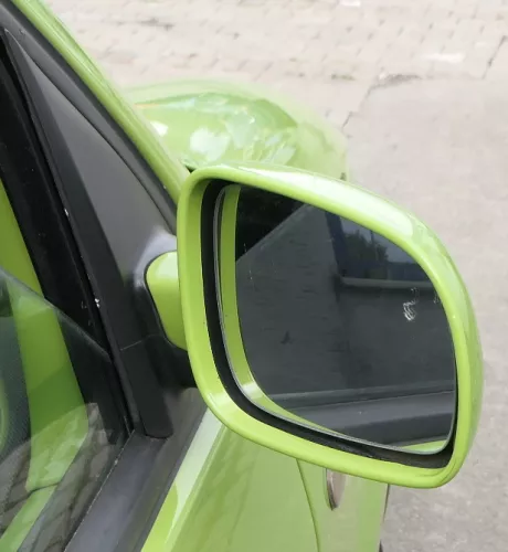 VW Lupo 6X Arosa manueller Spiegel Außenspiegel rechts grün LR6A (160634)