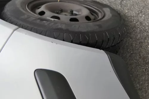 VW Golf 4 Limousine Stoßstange hinten Heckstoßstange Stoßfänger silber LB7Z grau (161082)