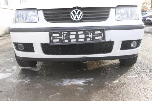 VW Polo 6N2 Stoßstange vorne Frontstoßstange Stoßfänger weiß LB9A +Grill