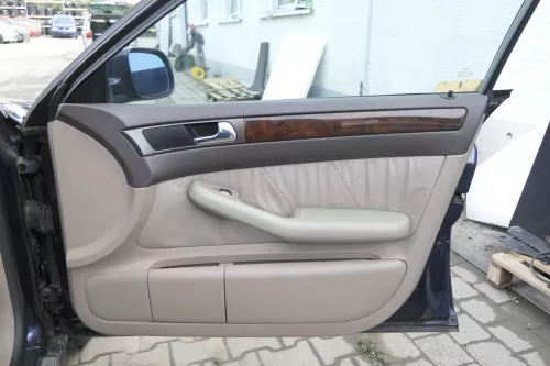 4x A6 4B Türverkleidung Verkleidung Tür vorne hinten links rechts Leder melange (161379)
