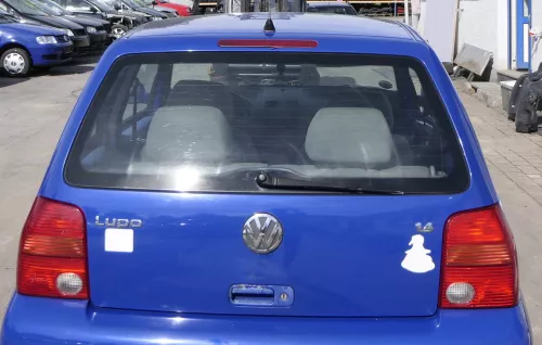 VW Lupo 6X Heckklappe Klappe Kofferraumklappe Scheibe blau LW5Z ohneAnbautei (161821)