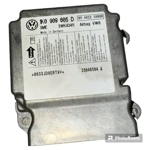 VW Golf 5 Steuergerät Airbagsteuergerät 1K0909605AA 001 1K0909605D 05 H022 S0600