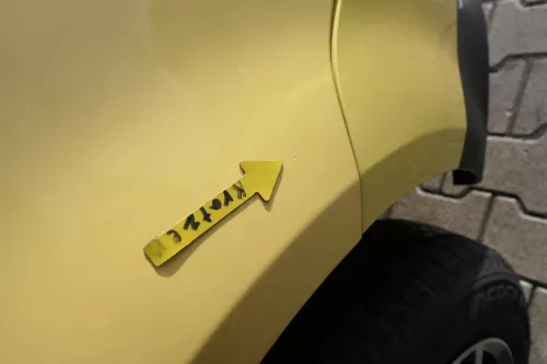 VW Fox 5Z Kotflügel vorne rechts gelb LY1C (162306)