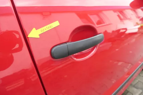 VW Fox 5Z Tür vorne rechts Beifahrertür rot LY3D (162326)