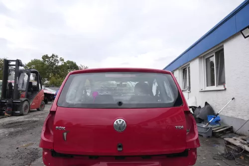 VW Fox 5Z Heckklappe Kofferraumklappe Klappe hinten + Scheibe rot LY3D (162331)