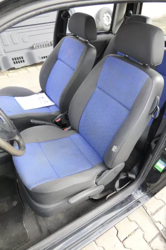 Seat Arosa 6H VW Lupo Sitz vorne links Fahrersitz Höhenverstellung blau schwarz (162359)