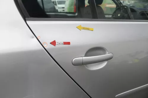 VW Golf 5 V 1K Tür nur Türblatt hinten rechts 4/5-Türer grau silber LA7W reflexs (162374)