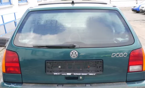 VW Polo 6N Heckklappe Klappe hinten Kofferraumklappe mit Scheibe grün LC6P (162582)
