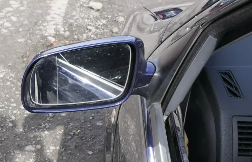Skoda Fabia 6Y elektrisch Spiegel Außenspiegel links mit Glas blau LF5U (164196)