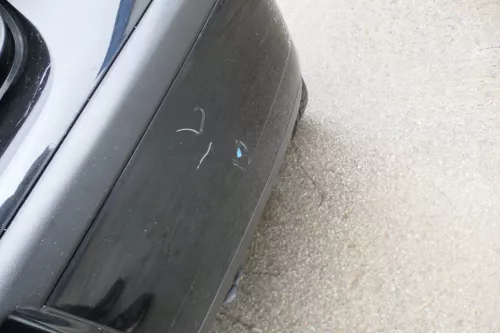 VW Polo 9N 9N3 Stoßstange hinten Heckstoßstange Stoßfänger schwarz L041 (164276)