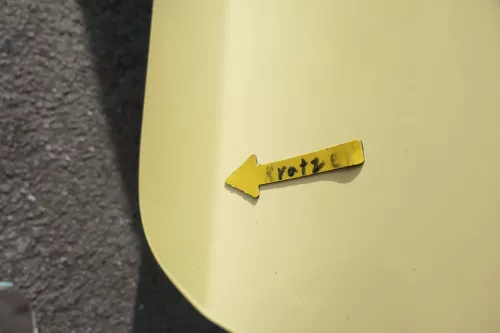 VW Polo 9N 9N3 Tür vorne links Fahrertür 2/3-Türer gelb LD1B ohneAnbautei (164344)