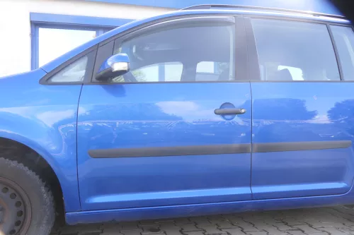VW Touran 1T 1T3 Tür vorne links Fahrertür blau LA5X OHNE Anbauteile Cross (164455)