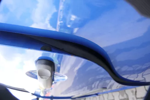 VW Touran 1T 1T3 Tür hinten links blau LA5X und Scheibe ohne Anbauteile (164456)