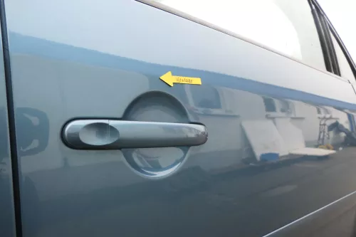VW Touran 1T3 1T Tür vorne rechts Beifahrertür blau gürn LC5Q ohne Anbauteile (164473)