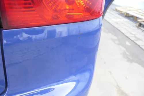 VW Touran 1T Stoßstange hinten Heckstoßstange Stoßfänger blau LL5M (164481)