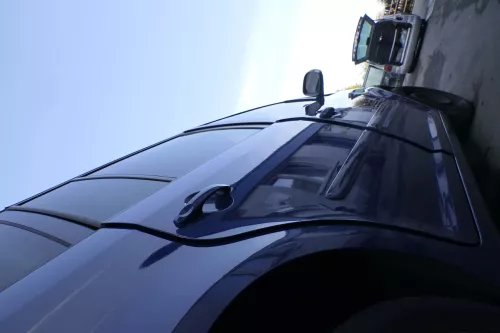 VW Touran 1T 1T3 Tür hinten rechts blau LL5M mit Scheibe - ohne Anbauteile (164490)