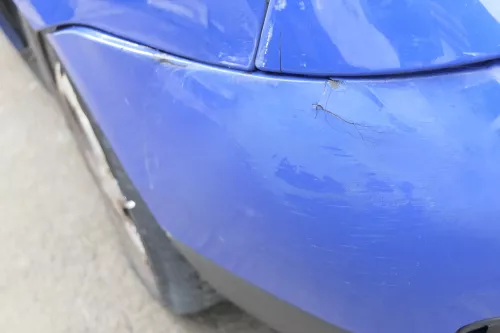 VW Lupo 6x Stoßstange vorne Frontstoßstange Stoßfänger blau LW5Z - MÄNGEL (164978)
