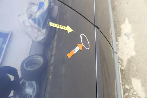 Audi A6 4B C5 Tür Türblatt hinten rechts blau LZ5T (165077)