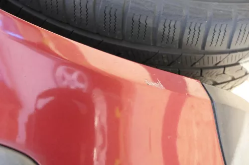 VW Golf 4 Limousine Stoßstange hinten Heckstoßstange Stoßfänger rot braun LC3K (165276)