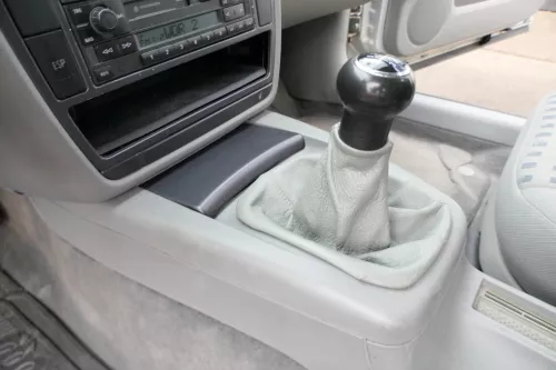 VW Passat 3B 3BG Schaltknauf Schaltsack Schaltung Schaltknüppel 5-Gang grau Lede (165546)
