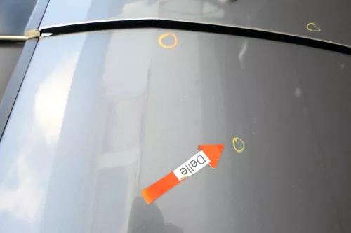 VW Touran 1T 1T3 Tür hinten rechts grau LD7X - ohne Anbauteile (165556)