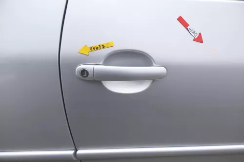 VW Lupo Seat Arosa Tür vorne rechts Beifahrertür silber LA7W (für elektr.Fenst (165624)