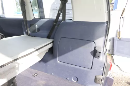VW T4 Verkleidung Abdeckung Seite hinten rechts Multivan blau lagune + Klappe (165901)