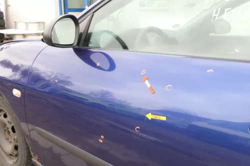 Seat Ibiza 6L Tür Fahrertür 2/3-Türer vorne links blau LS5S (166352)