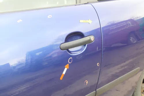 Seat Ibiza 6L Tür Fahrertür 2/3-Türer vorne links blau LS5S (166352)