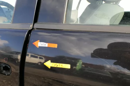 Skoda Fabia 6Y Limousine Schrägheck Tür hinten links schwarz LF9R (166388)