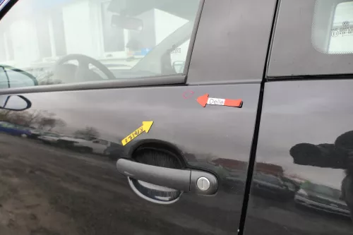 VW Fox 5Z Tür vorne links Fahrertür schwarz LC9Z (166410)