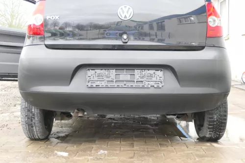 VW Fox 5Z Stoßstange hinten Stoßfänger schwarz matt u (166412)