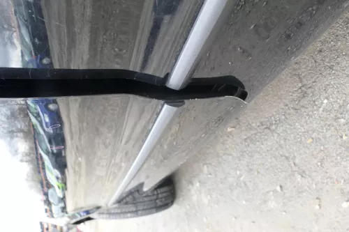 VW Fox 5Z Tür vorne links Fahrertür schwarz L041 - ohne Anbauteile (166449)