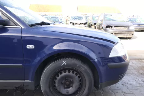 VW Passat 3BG 3B6 Kotflügel vorne rechts blau LA5E (Blinkerloch)  (166641)