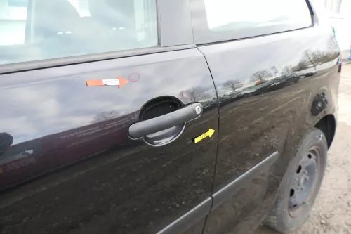 VW Polo 9N 9N3 Tür vorne links Fahrertür 2/3-Türer schwarz LC9Z ohneAnbautei (166864)