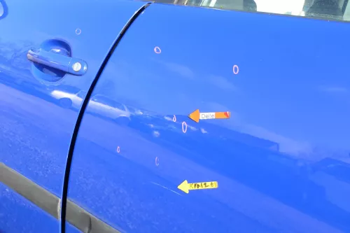Seat Ibiza 6L Tür 4/5-Türer hinten links blau LS5G - ohne Anbauteile (167191)