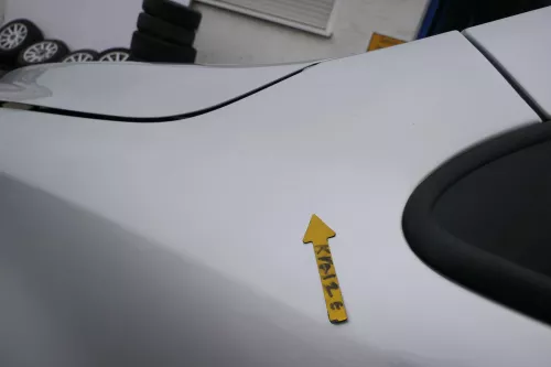 VW Fox Kotflügel vorne links silber LA7W (167482)