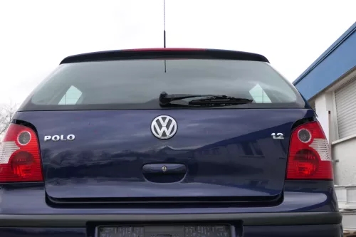 VW Polo 9N3 9N Heckklappe Kofferraumklappe Klappe blau LB5N - Scheibe ohne (167550)