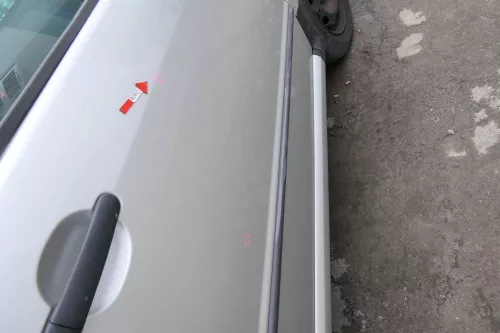 Skoda Fabia 6Y Kombi Limousine Tür vorne rechts Beifahrertür grau silber LF7T (167706)