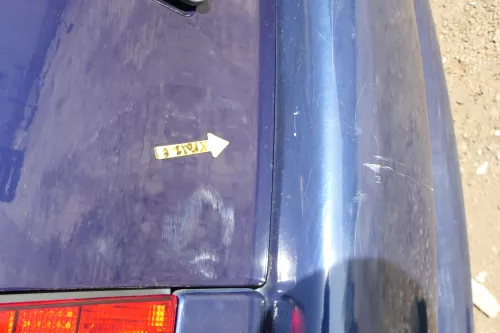 VW Polo 6N Heckklappe Klappe hinten Kofferraumklappe mit Scheibe blau LB5N (167853)