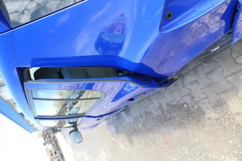 Skoda Fabia 5J Limousine Tür hinten links blau LF5K (167891)