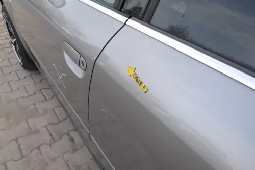 Audi A6 4B C5 Tür Türblatt hinten links grau LY7Q nur Türblatt (167911)