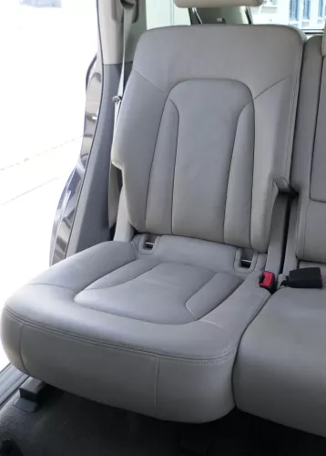 Audi Q7 4L Sitz Rücksitz hinten rechts grau achatgrau Leder Sitzheizung (168008)