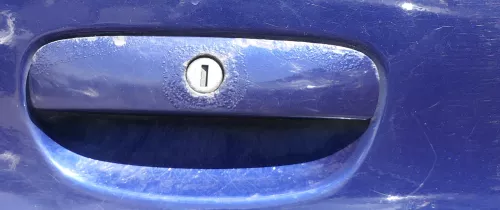 VW Polo 9N 9N3 Griff Heckkklappe Heckklappengriff blau LB5N (168363)