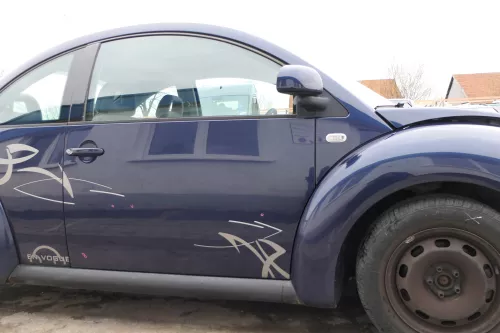 VW New Beetle 1C 9C Tür vorne rechts Beifahrertür blau lila LG5T -OHNE Anbauteil